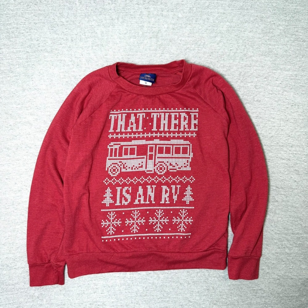 National Lampoons Christmas Vacation Mens Sweatshirt Medium Red Pullover